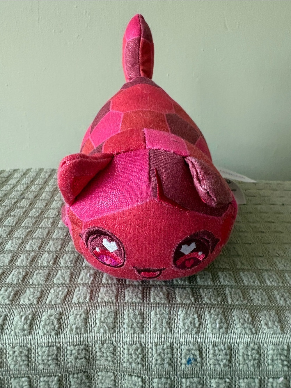 Aphmau meemeows Plush Pink Patchwork celestial Cat Stuffed Animal Celestial 6”